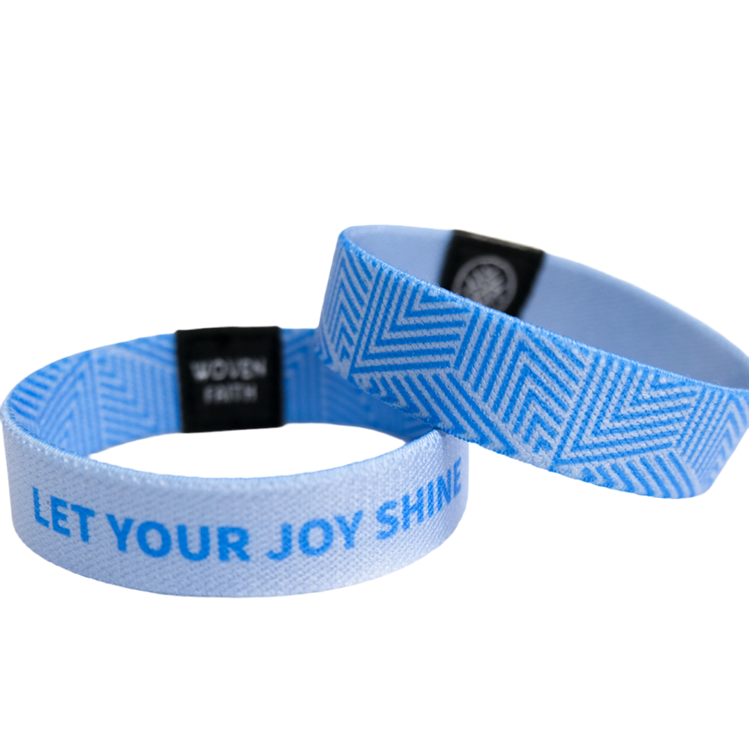 Let Your Joy Shine Romans 12:12 Wristband - WovenFaith