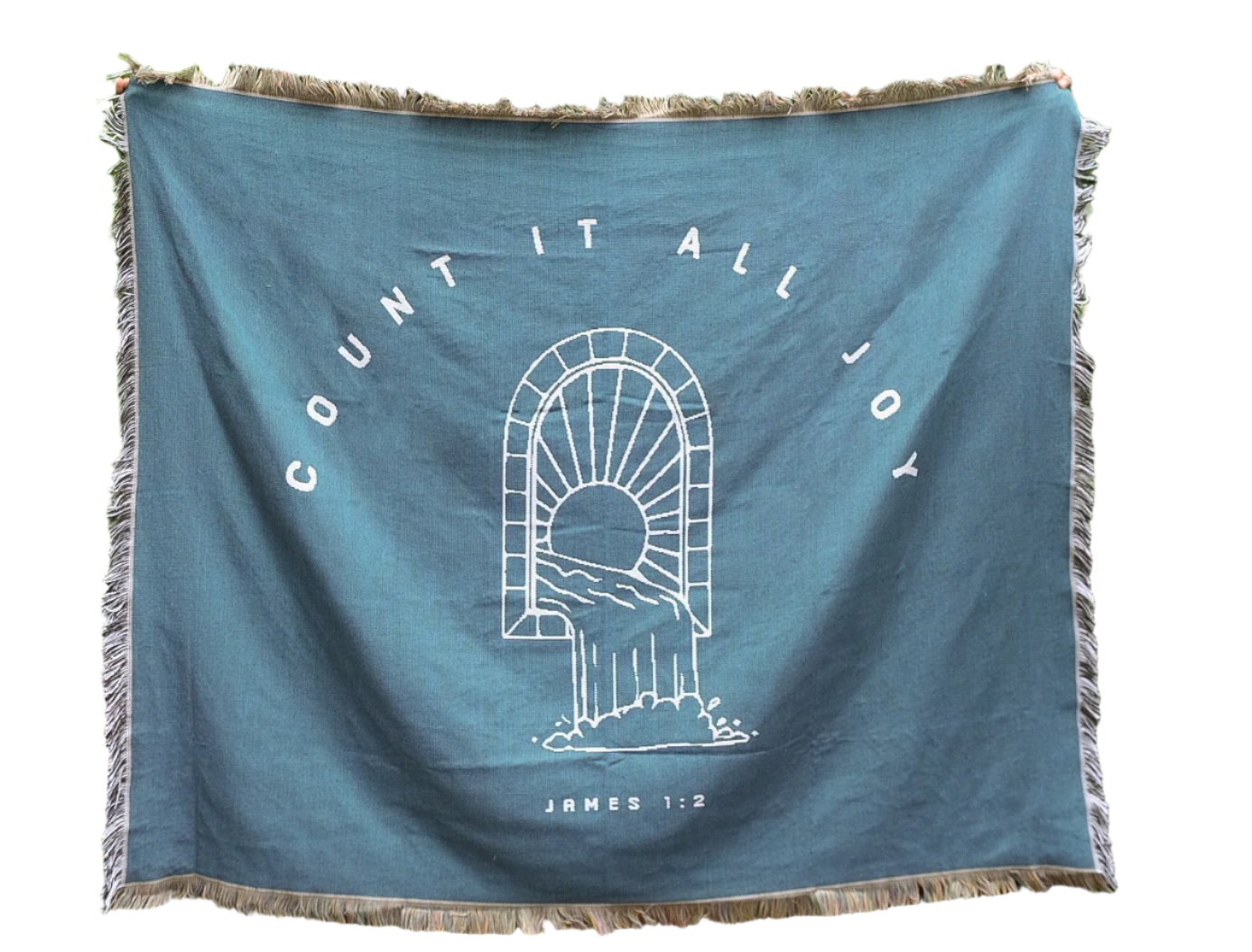 Count It All Joy Woven Throw Blanket - WovenFaith