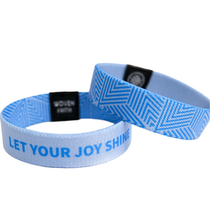 Let Your Joy Shine Romans 12:12 Wristband - WovenFaith