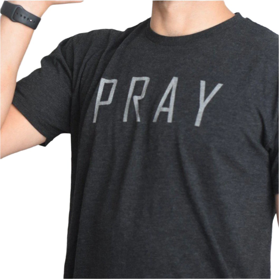 Pray Tee (Vintage Black)-Crew T Shirt-WovenFaith-WovenFaith