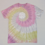 Load image into Gallery viewer, Tie-Dye Jesus Saves Tee - WovenFaith
