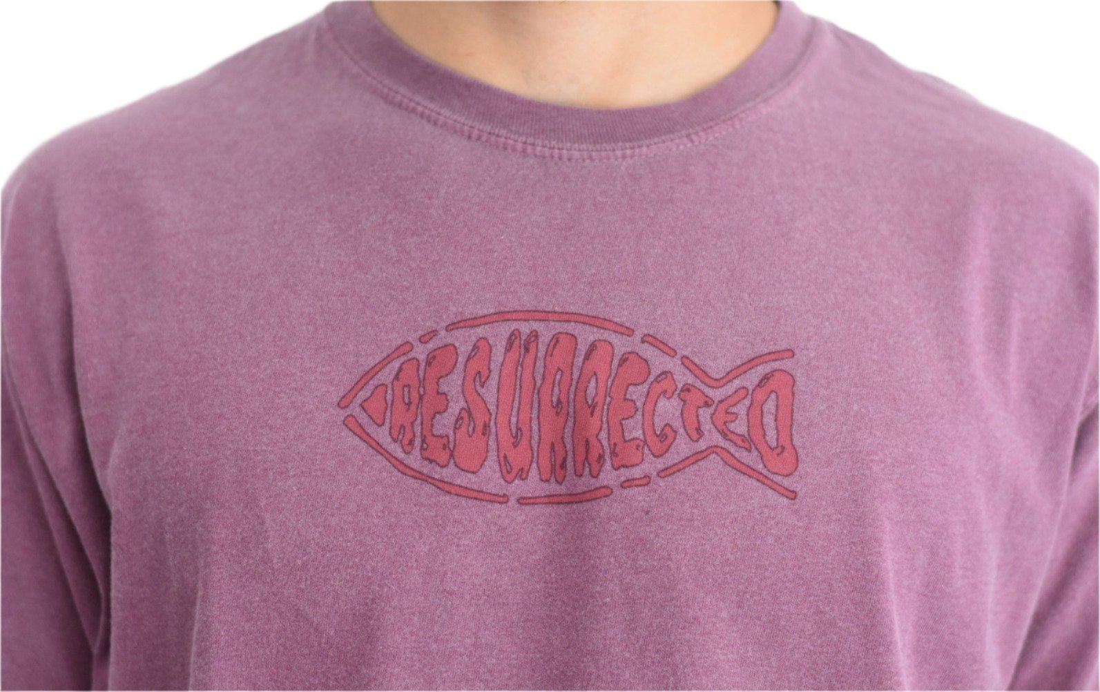 Resurrected Tee (Berry)-Crew T Shirt-WovenFaith-WovenFaith